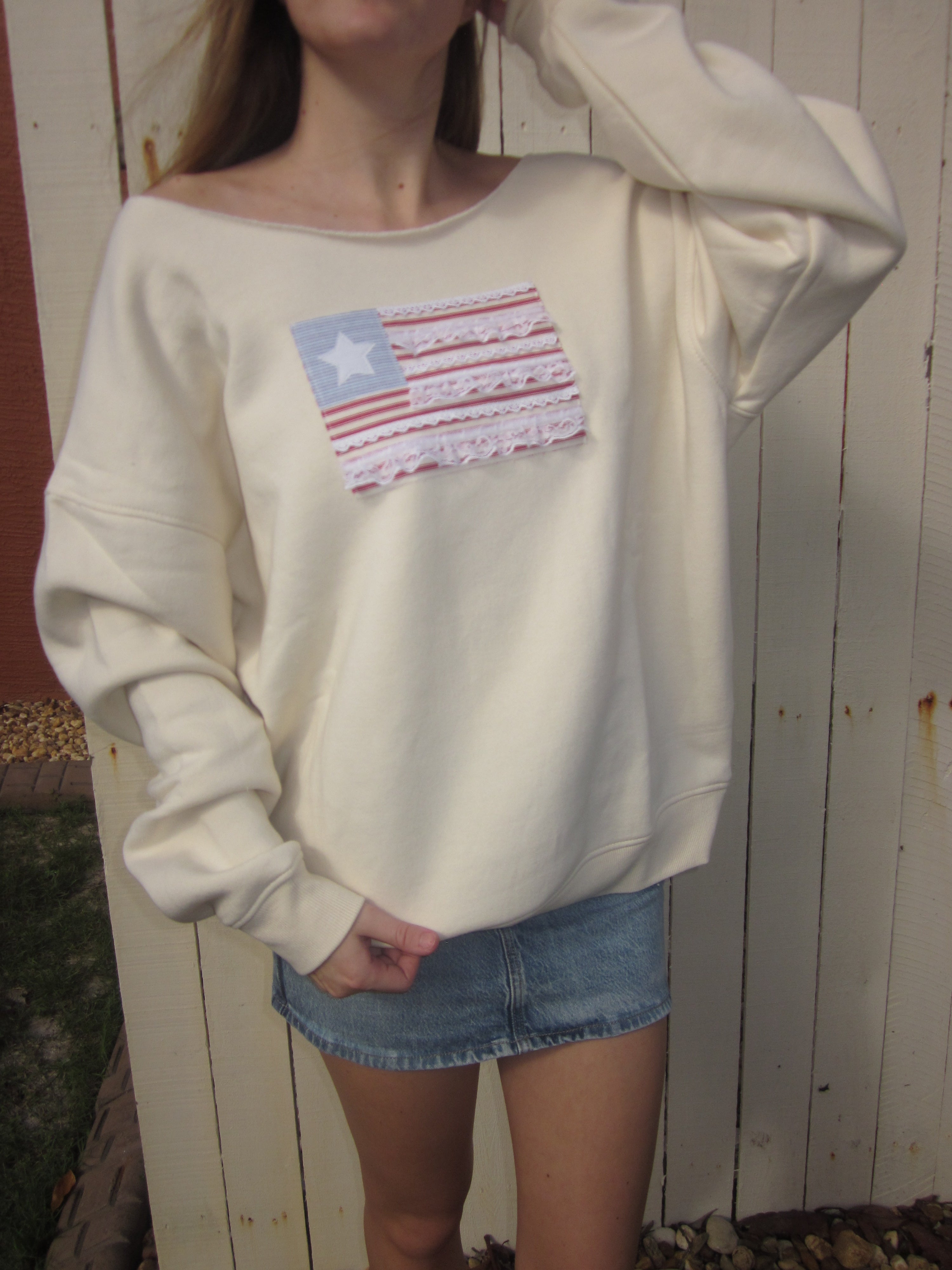 I <3 the USA Sweater (Cream)