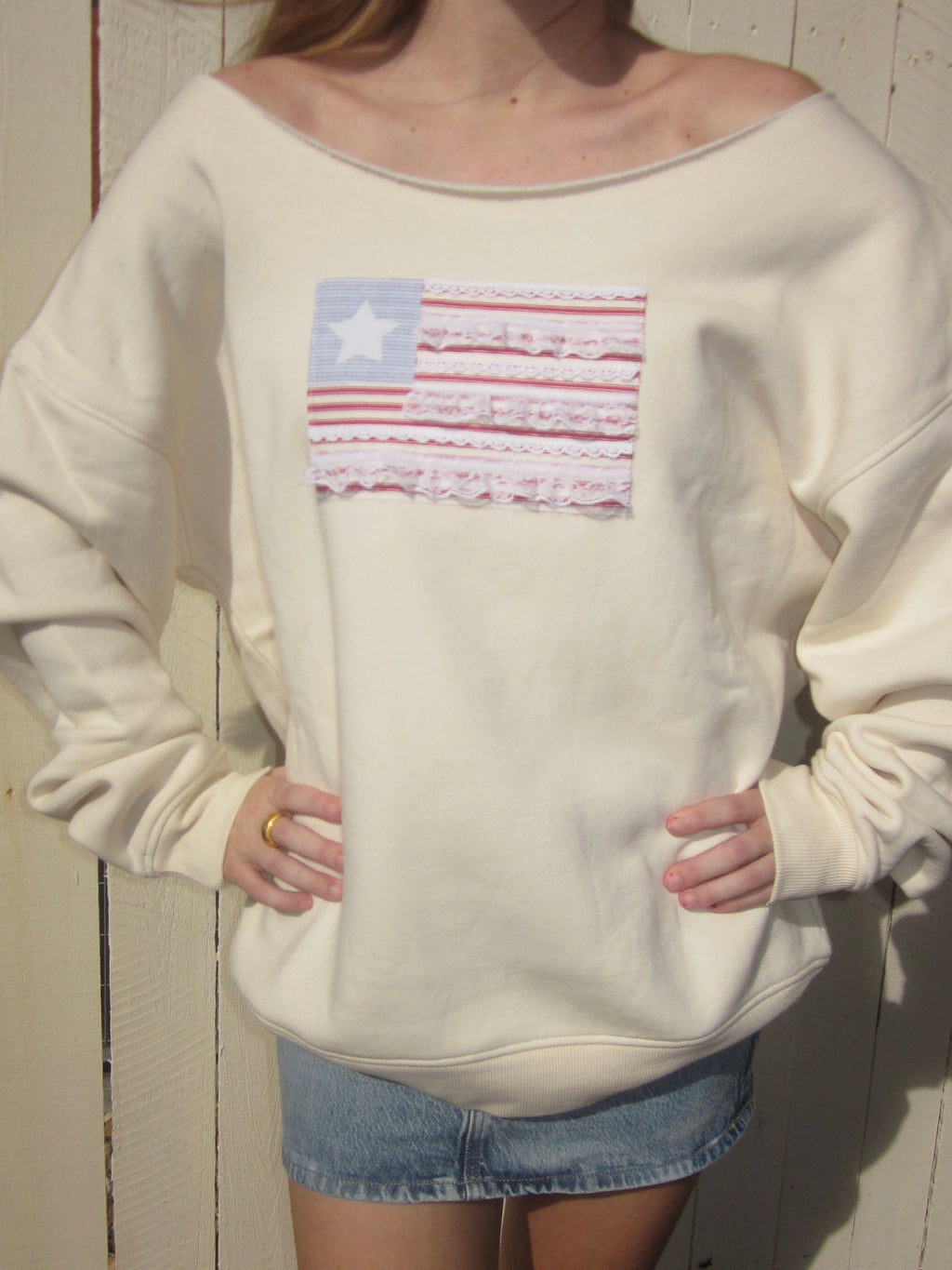 I <3 the USA Sweater (Cream)
