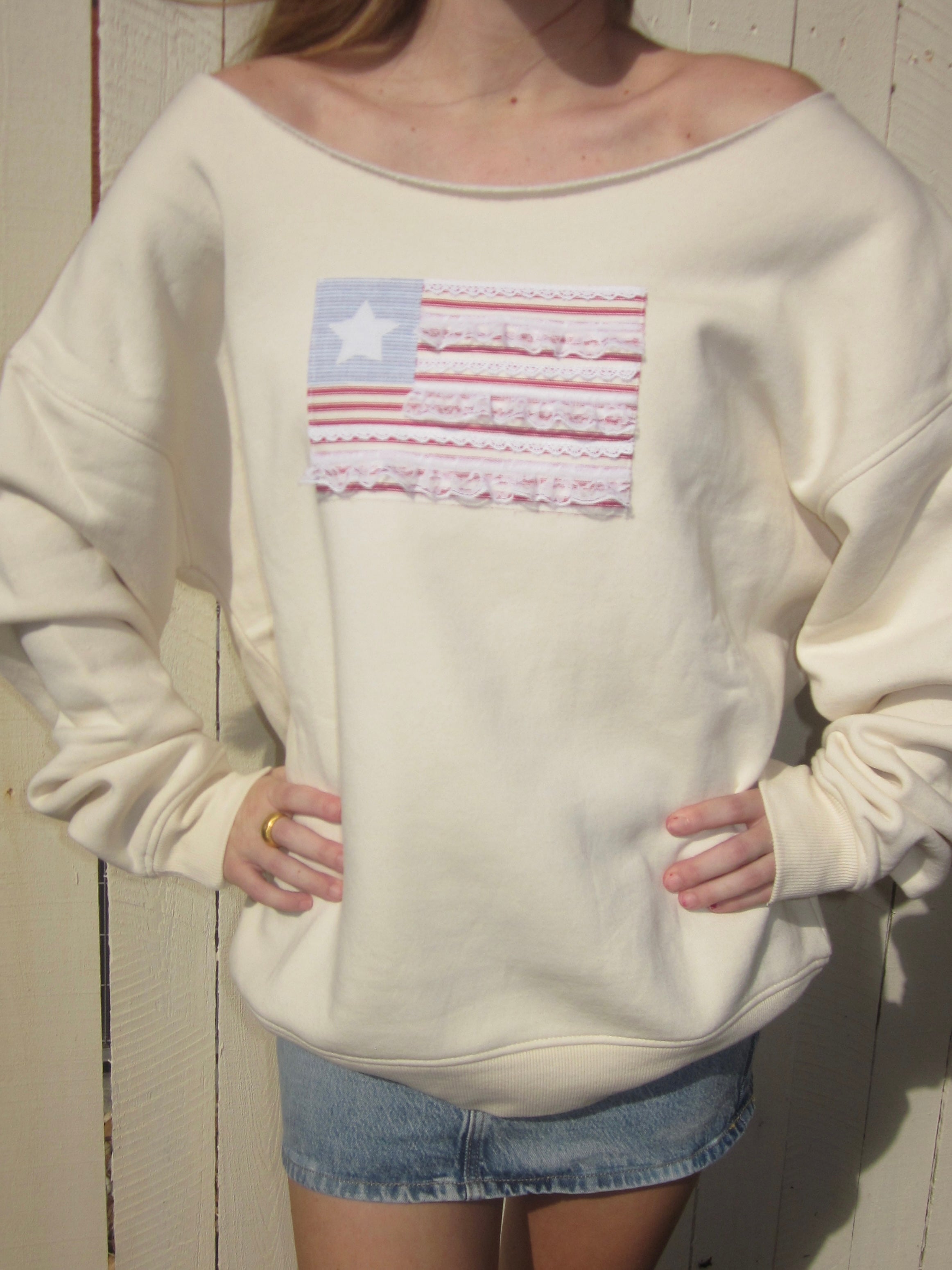 I <3 the USA Sweater (Cream)